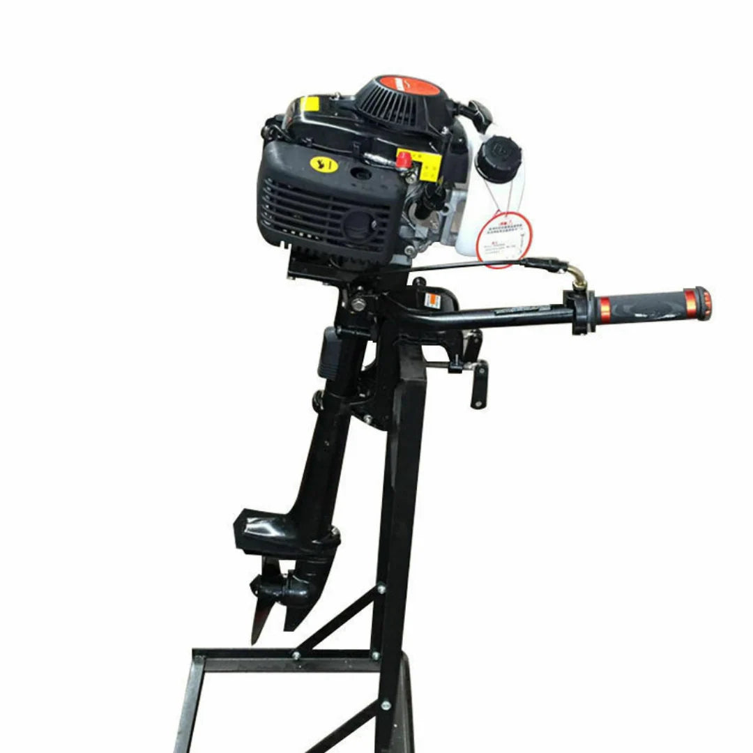 4 HP 4-Stroke Outboard Boat Motor. Powerful Gasoline Marine Engine