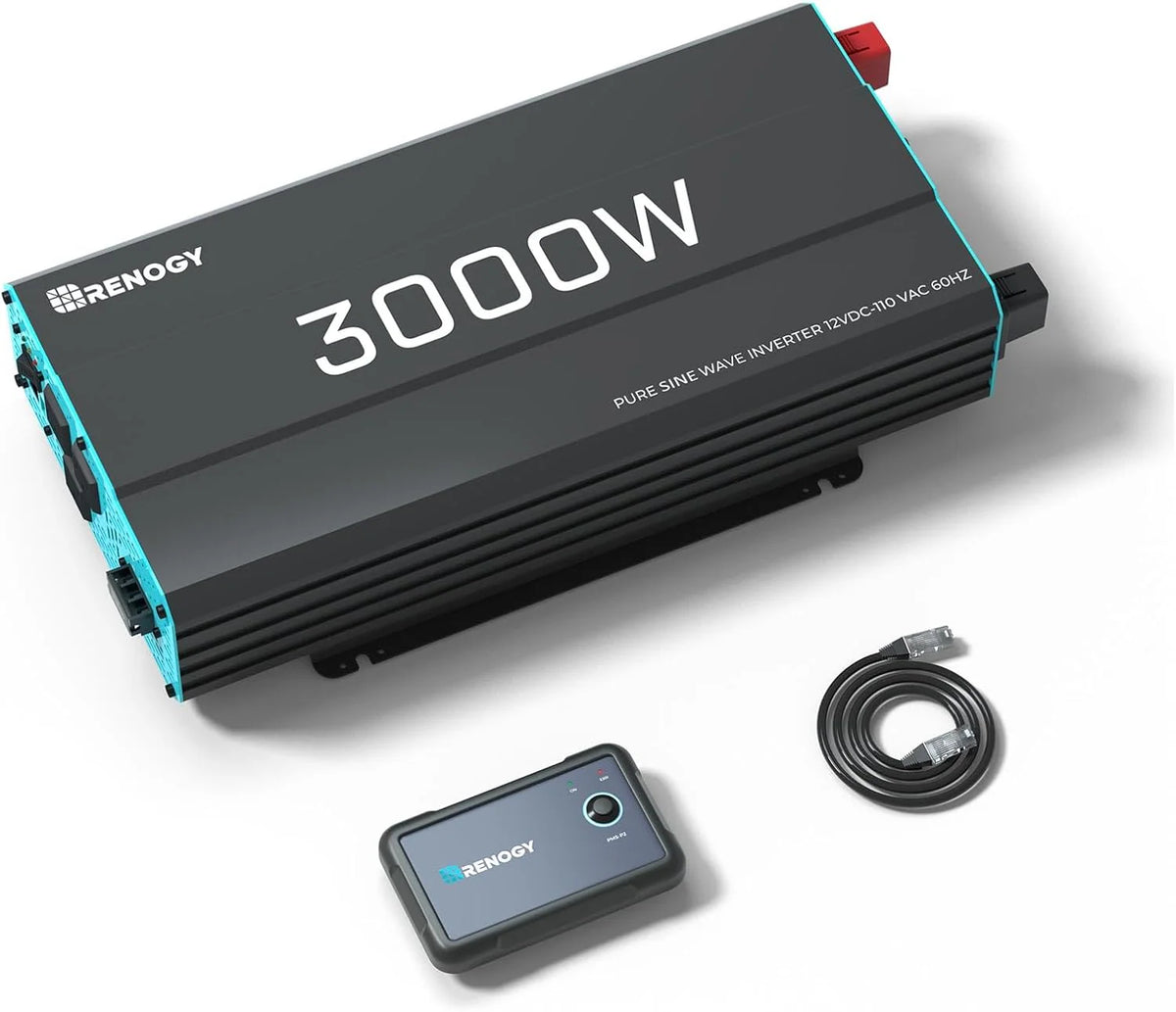 3000W Pure Sine Wave Inverter 12V DC to 120V AC Converter for Home. RV. Truck. Off-Grid Solar Power Inverter 12V to 110V with Built-in 5V/2.1A USB / Hardwire Port. Remote Controller