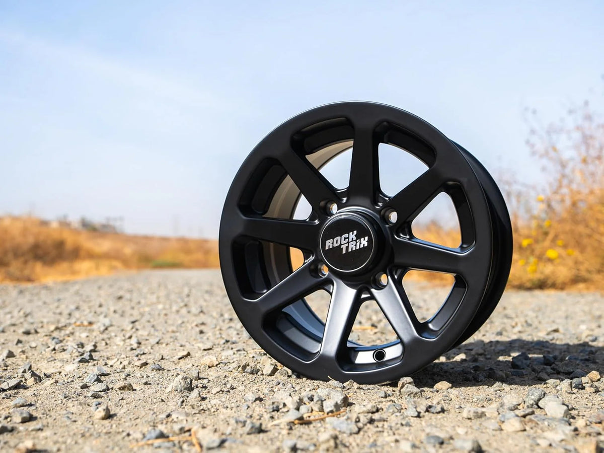 RT102 15in Wheels 15x7 4x137. 4+3 Offset. ATV UTV SxS Rims. Compatible with Can Am Commander Max Defender Max Pro Maverick X3 Maverick Trail. 4/137 Matte Black. Set of 4