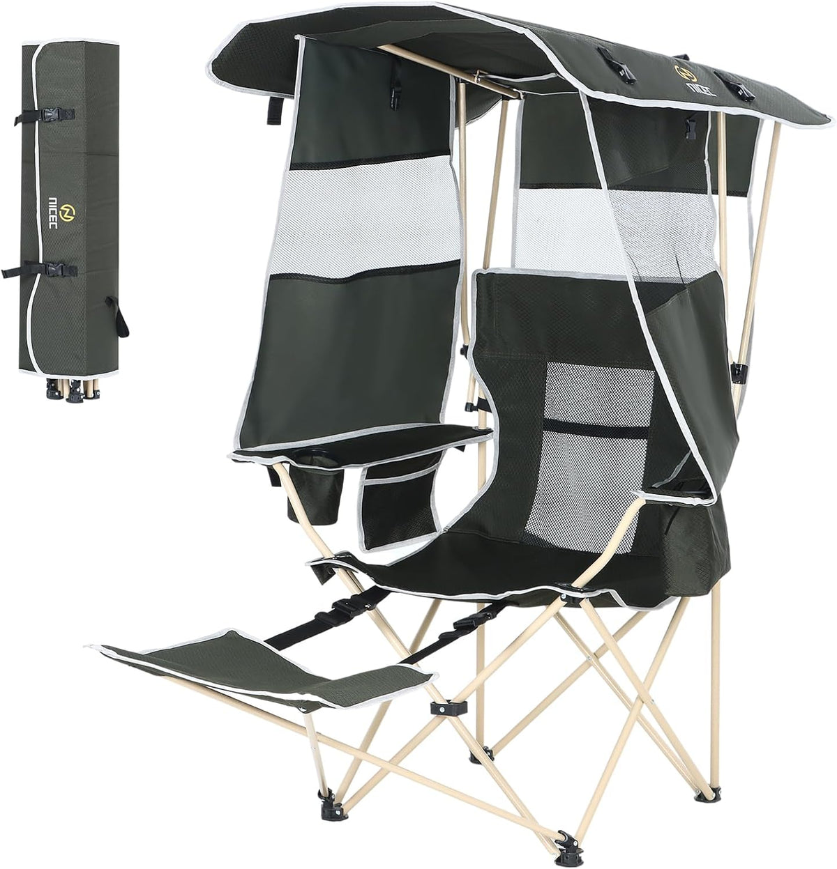 Nice C Canopy Chair. Camping Chair with Canopy. Folding Chair with Canopy. Shade Chair. Canopy Chair Outdoor. Folding Lawn Chair with Canopy. Sport Chair. Camping Chair with Foot Rest (2-P w/Footrest)
