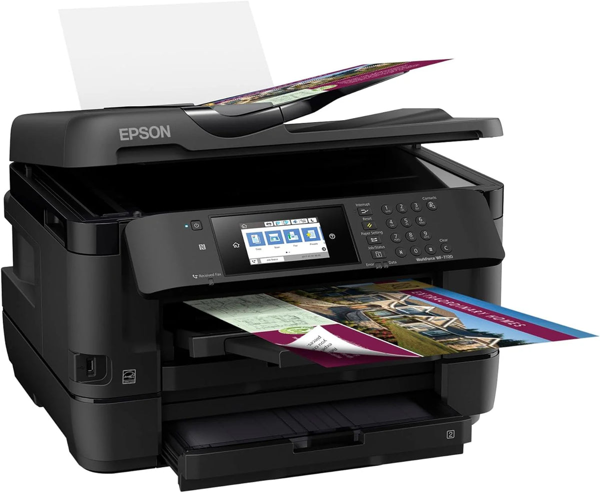 Wireless wide-format color inkjet printer. featuring functions of copying. scanning. faxing. wireless connection and Ethernet.