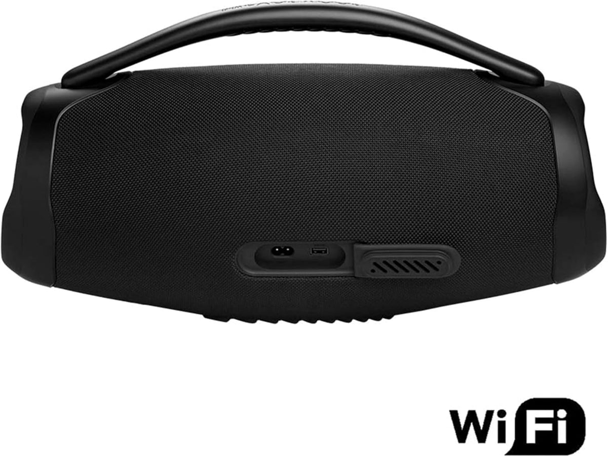 JBL Boombox 3 Wifi – Kabelloser Lautsprecher mit Bluetooth und Wifi – Kompatibel mit der JBL One App – 24 Stunden Wiedergabezeit – Wasser- und