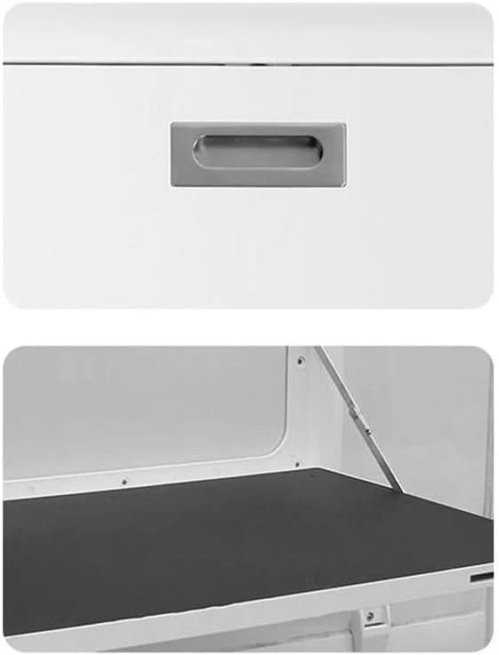 Folding Aluminum Picnic Table for RV Caravan. Double Lock Design. Lightweight Outdoor Table for Campervan & Motorhome. Perfect for Camping & Picnics (Black. No Light)