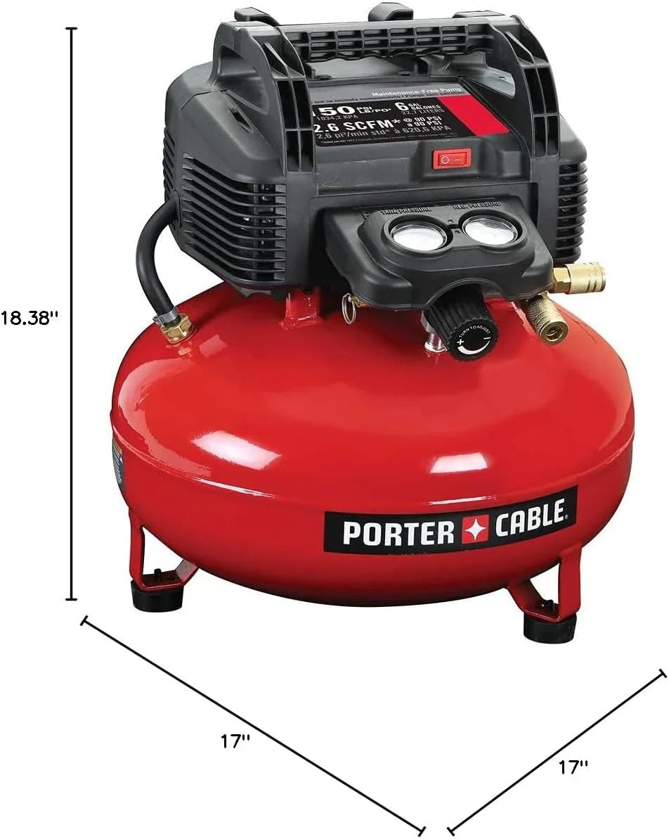 Air Compressor. 6-Gallon. Pancake. Oil-Free (C2002-ECOM)