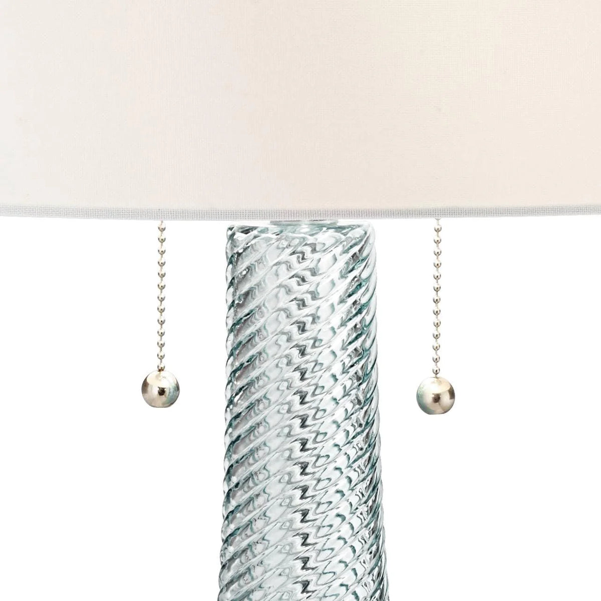 Modern desk lamp. 28.5 inches high. 2 sets. Features a sky-blue textured glass lampshade and a white cylindrical lampshade with a vortex pattern. Suitable for living room. bedroom. bedside table. night light. office. and home use.