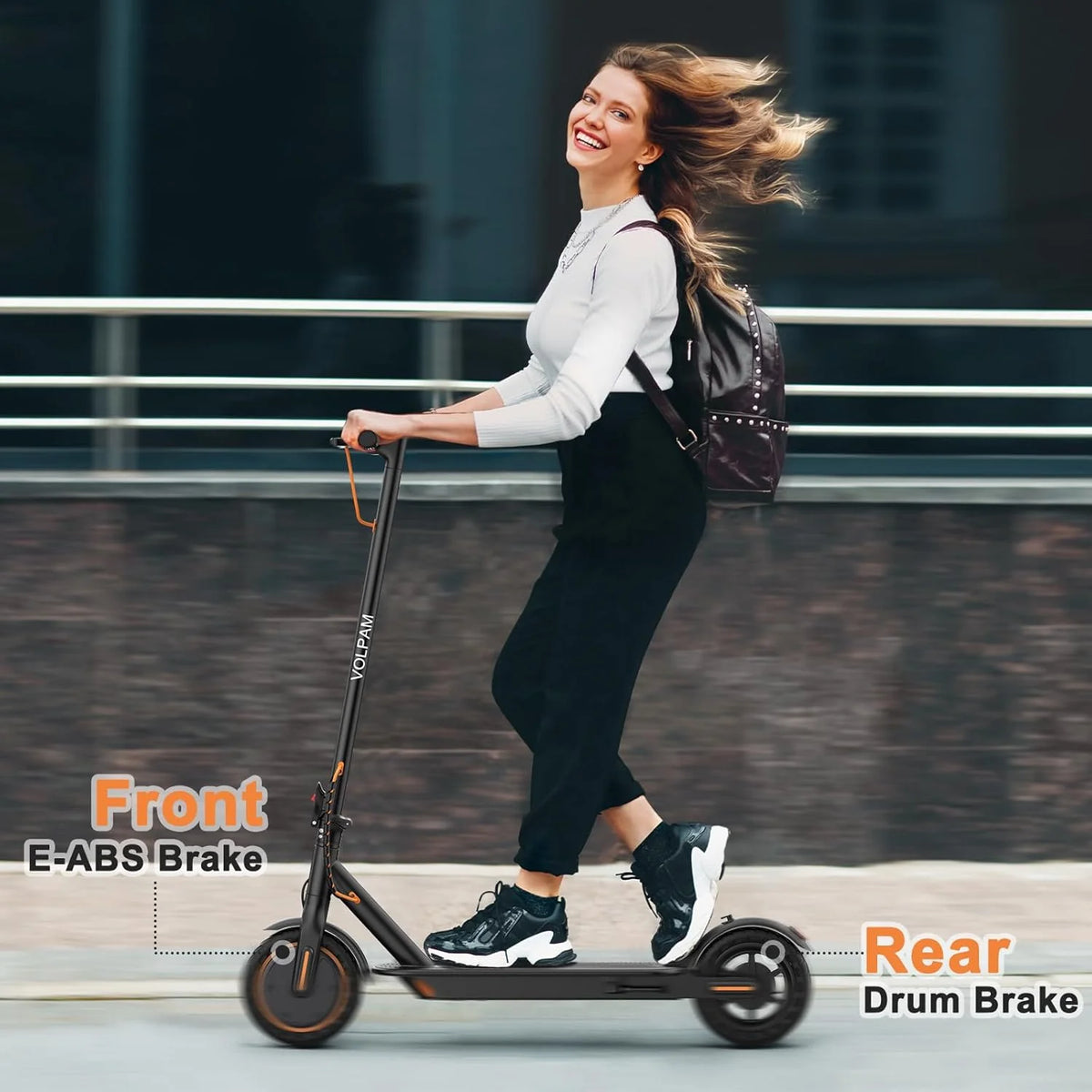 Electric Scooter. 350W Motor. 187Wh/281Wh Battery. 16/19Mph Top Speed. 8.5''Tires. Dual Braking. Folding Scooter