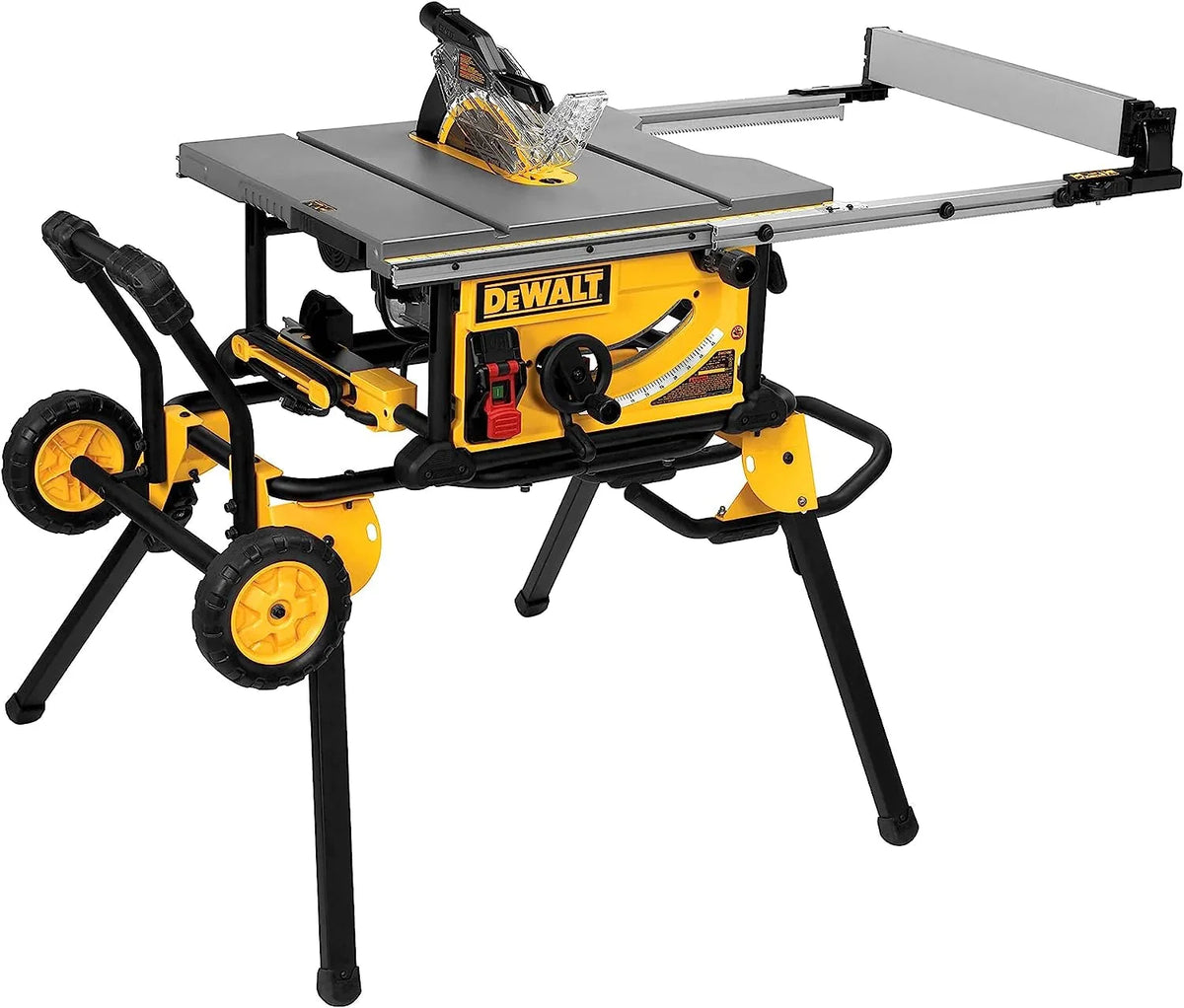 10 15A Table Saw with Rolling Stand – 32-1/2 Rip Capacity. Portable Jobsite Saw
