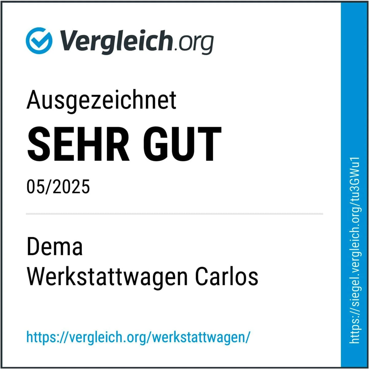DEMA Werkstattwagen Carlos – 7 Schubladen. pulverbeschichtet. breite Lenkrollen mit Bremsen. Arbeitsplatte. Zylinderschloss – Robuster Werkzeugwagen