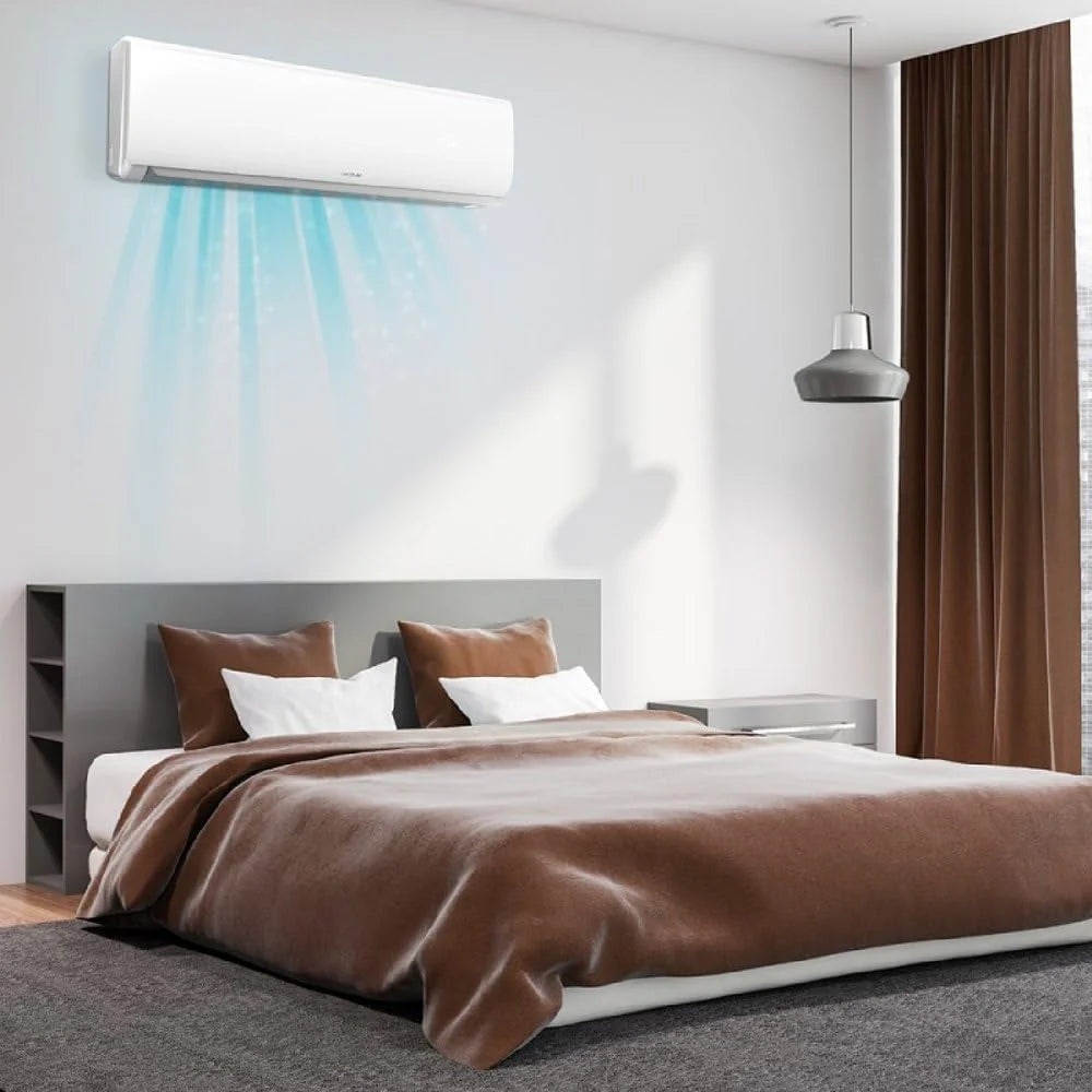 Cecotec Aire Acondicionado Split AirClima 9000 Smartfresh. 9000 BTU. Motor DC. Bomba de Calor. Mando a distancia. Pantalla LED. Sistema Inverter. 5