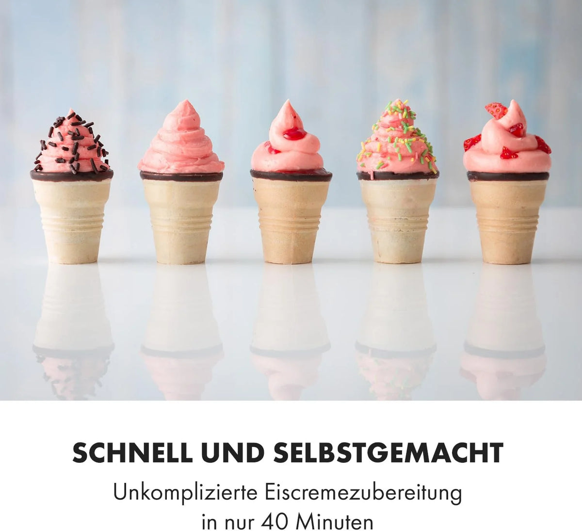 Klarstein Sweet Sundae - Eiscrememaschine. 1.5 Liter. mitselbstkühlendem Kompressor. 200 Watt. Ausgabesystem. 3 StundenAuto-Kühlhaltefunktion.