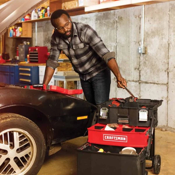 22 Rolling Tool Box – 1-Drawer Lockable Metal Chest with Wheels
