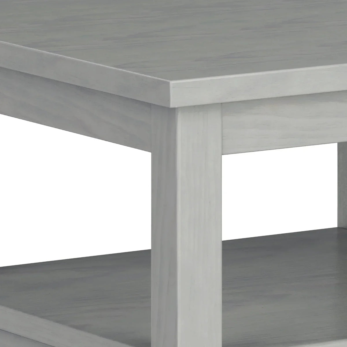 20 Inch Wide Solid Wood Rectangle End Table. Transitional Side Table