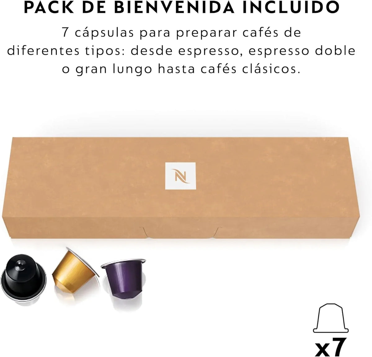 Nespresso De'Longhi Inissia EN80.B Coffee Machine for Nespresso Capsules 19 Bar Automatic Shut-off Black