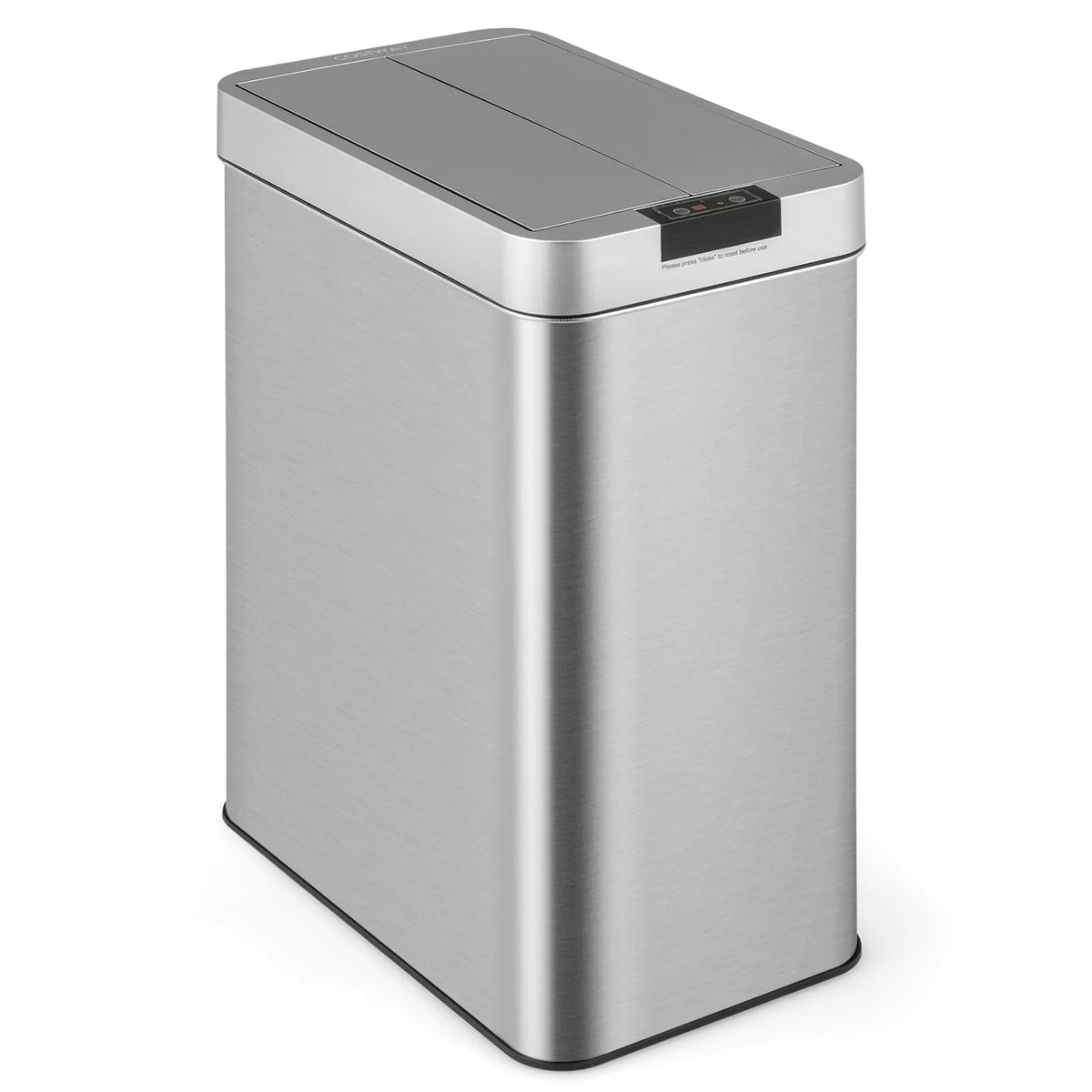 13.2 Gallon Motion Sensor Trash Can – Slim Kitchen Bin with Wing Lids & Anti-Fingerprint