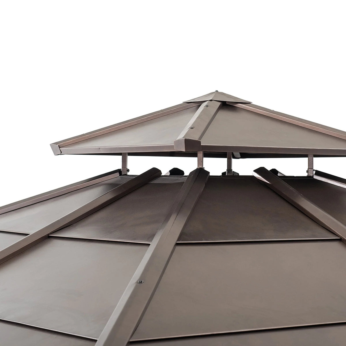 10 x 10 ft. Cedar-Framed Gazebo with Steel 2-Tier Hip Roof Hardtop