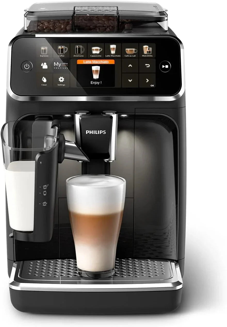 Philips Serie 5400 Kaffeevollautomat – LatteGo Milchsystem. 12 Kaffeespezialitten. Intuitives Display. 4 Benutzerprofile. Chrom (EP5447/90)