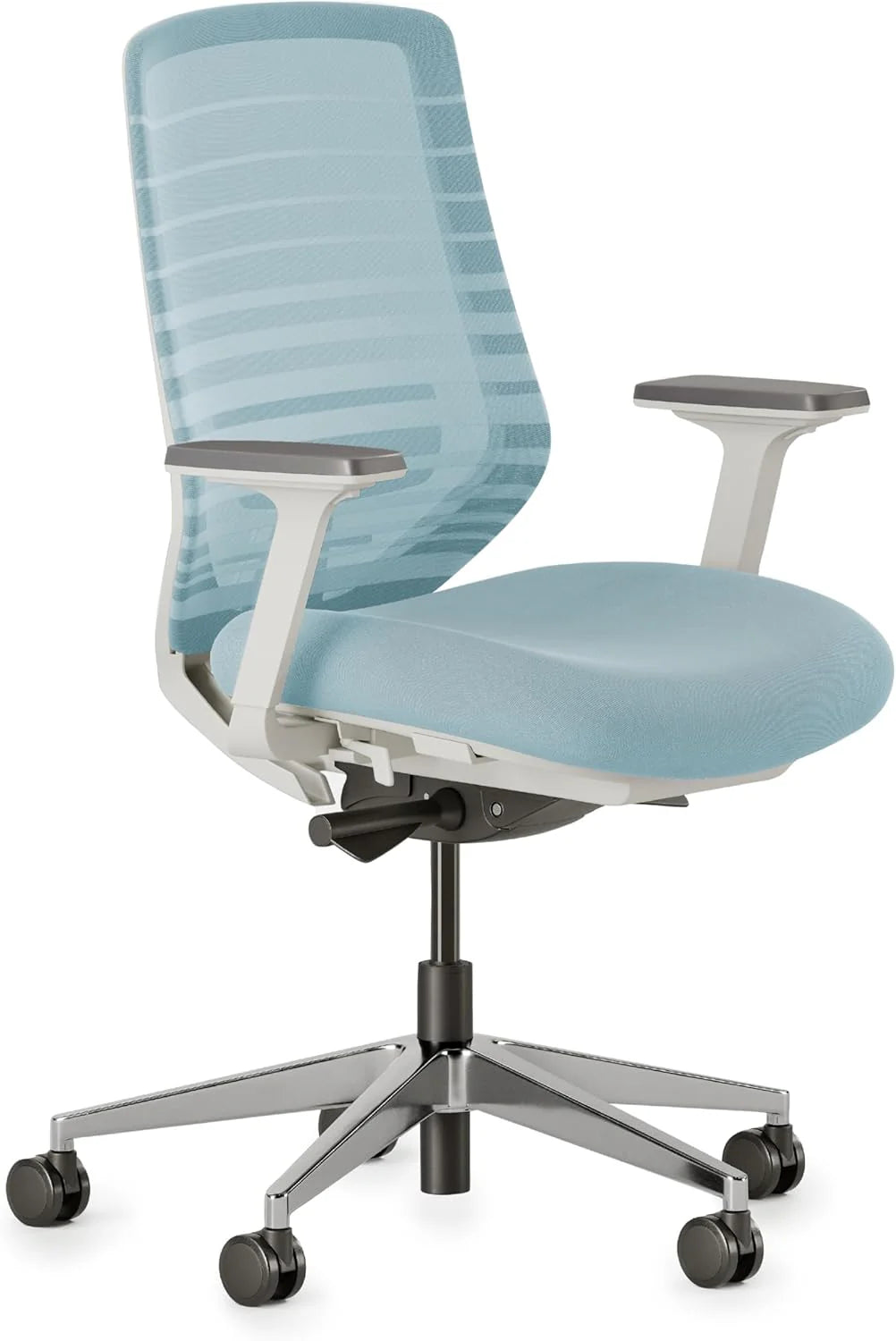 Ergonomic office chair - A versatile office chair with adjustable lumbar support. breathable mesh backrest. and stable wheels - Experience the best comfort and support - Sapphire color