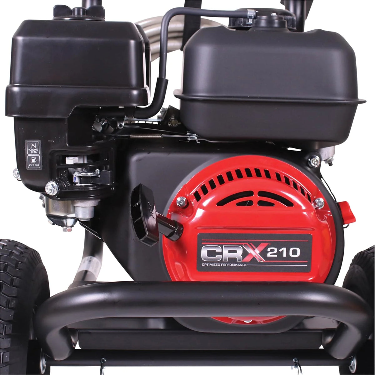 Cleaning CM61083 Clean Machine 3400 PSI Gas Pressure Washer. 2.5 GPM. CRX Engine. Includes Spray Gun and Wand. 4 QC Nozzle Tips. 5/16-in. x 25-ft. MorFlex Hose.