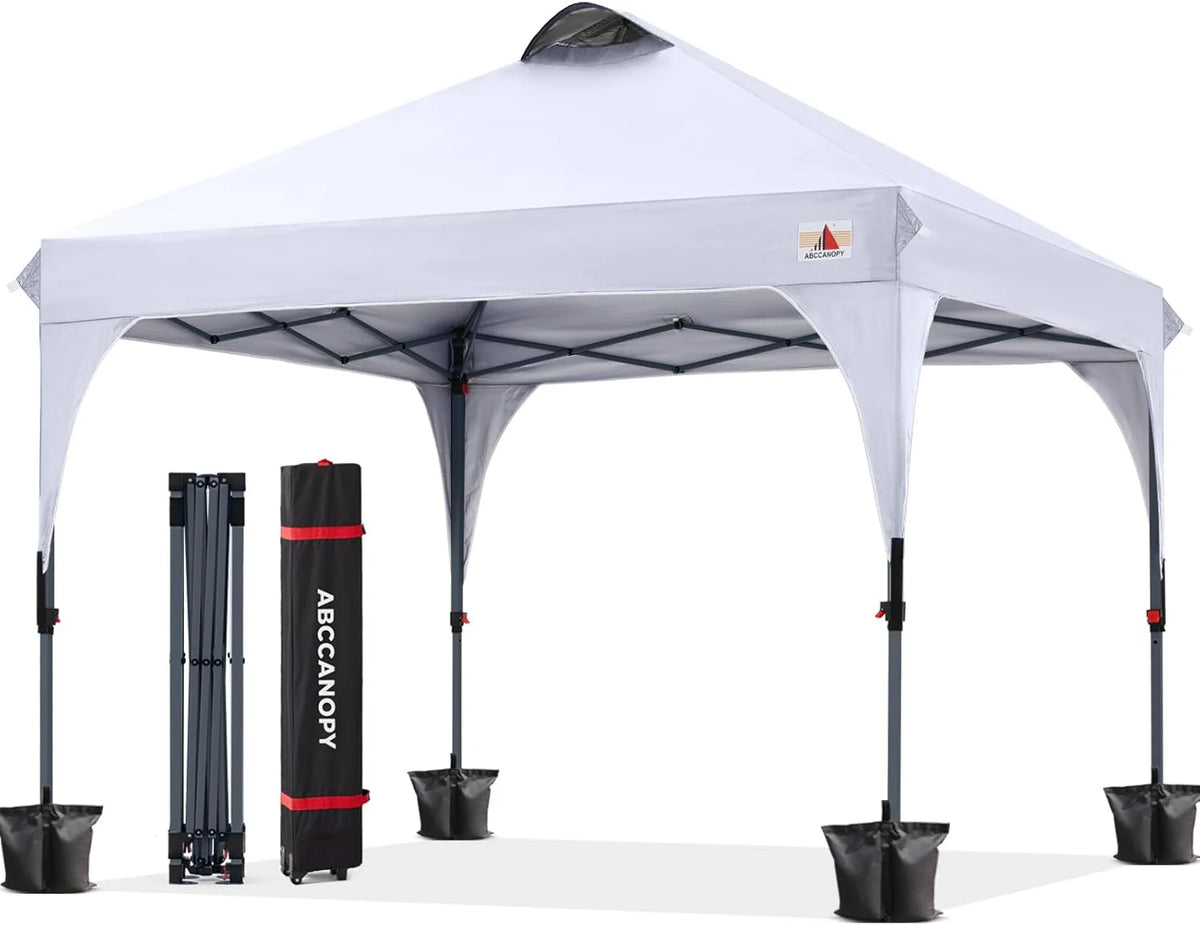 Outdoor retractable sunshade tent (10x10) camping sun shelter series. grey version
