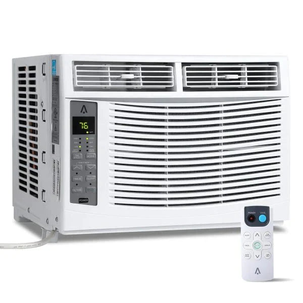 6.000 BTU 115V Window Air Conditioner with Reusable Filter. for Rooms Up to 250 Sq. Ft.