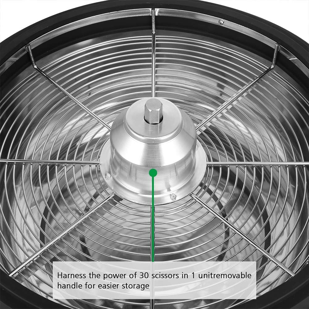 16-inch blade trimmer. using a twisted rotation cutting method. suitable for trimming plant buds and flowers. Equipped with upgraded gears. with sharp blades (2 serrated blades and 2 straight blades)