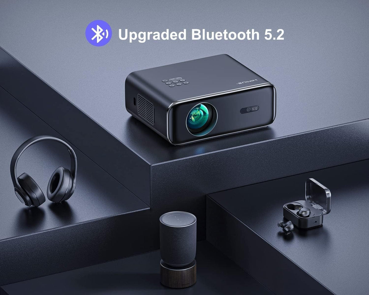[Auto Focus/4K Support] Projector with WiFi 6 and Bluetooth 5.2. 700ANSI Native 1080P Outdoor Movie Projector. WiMiUS P62 Auto 6D Keystone & 50% Zoom. Smart Home Projector for iOS/Android/TV Stick
