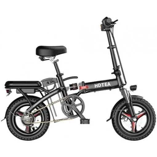 250W Folding Electric Bike for Adults and Teens. Removable Battery. Fat Tires. Black