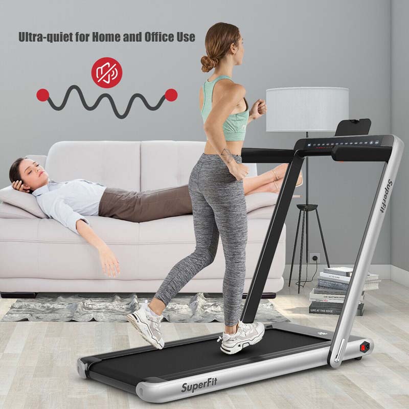 2-in-1 Folding Electric Treadmill. 2.25 HP. Under-Desk. with Dual Display and Smart App Control