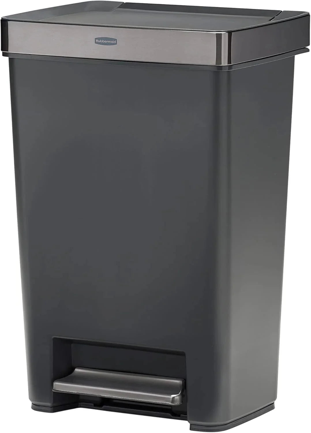 13 Gallon Step-On Trash Can for Home and Kitchen. Hands-Free Garbage Bin