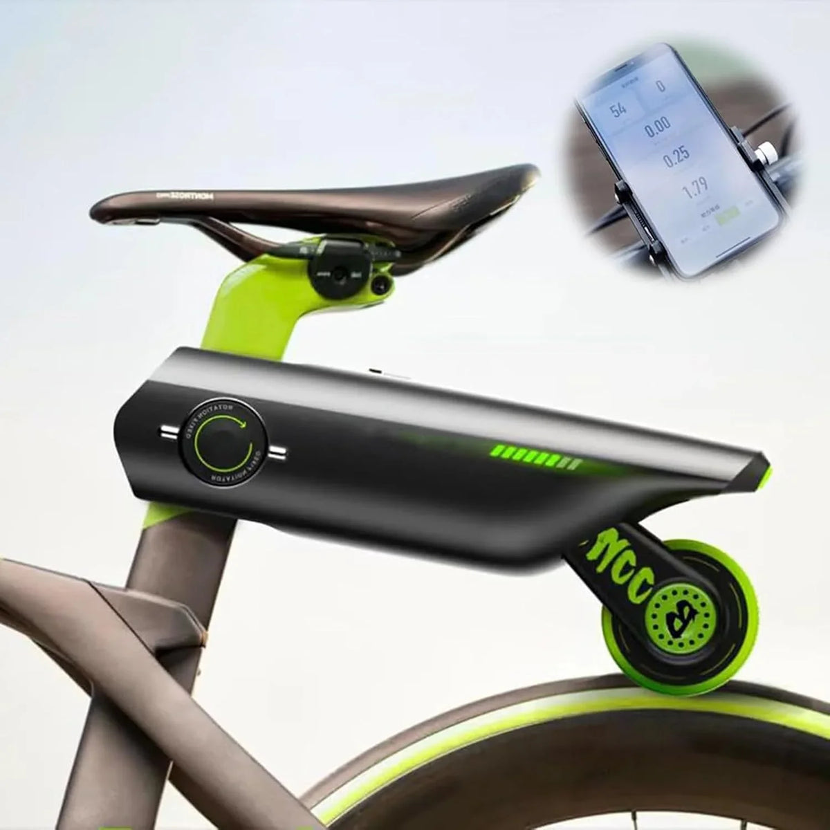 Kit ConversióN Bicicleta EléCtrica + Adaptador Tija SillíN 6 Velocidades. MáX. 15.5 Mph. 2 Kg Ligero De Transportar + Control De AplicacióN. Bueno