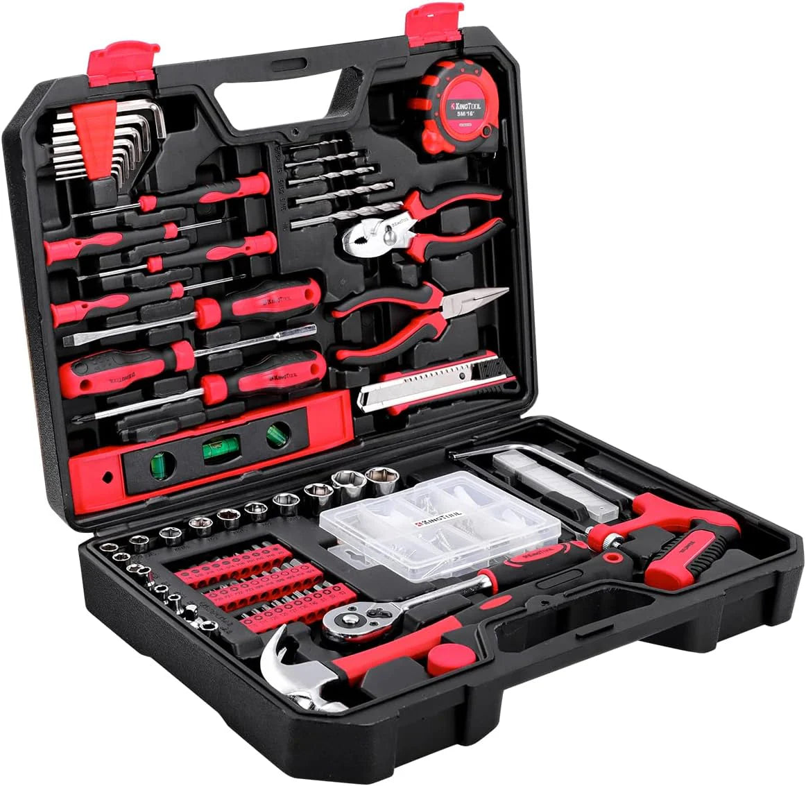 Home Tool Set Kit - 286 PCS Home Auto Repair Tool Kit with Rolling Tool Box. Mechanic Tool Sets with 21V Max Cordless Power drill. Perfect for Homeowner. Diyer. Handyman