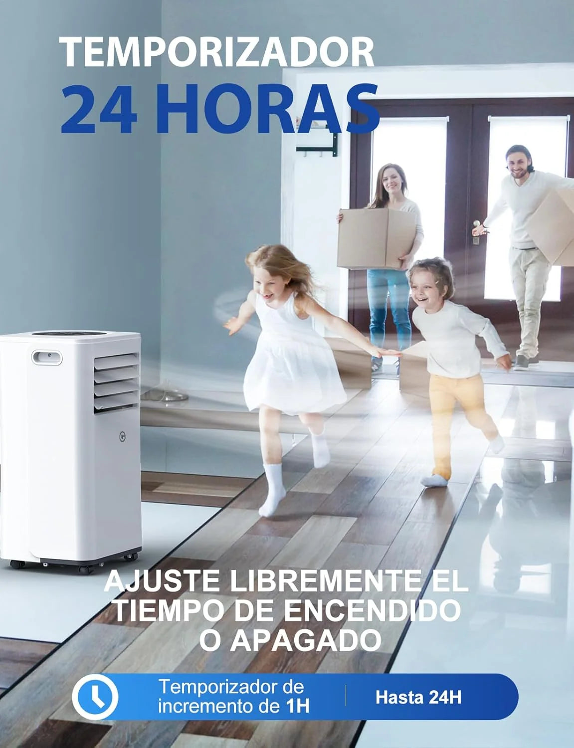 Aire Acondicionado Portátil 9000 BTU. 4 en 1