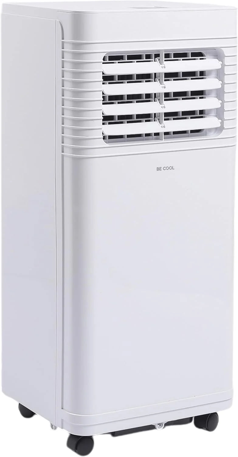 BE COOL Mobiles Klimagerät 7000 BTU mit WLAN. 3in1 Klimaanlage zum Kühlen. Entfeuchten & Lüften. für Räume bis 24 m². Fernbedienung. Timer.