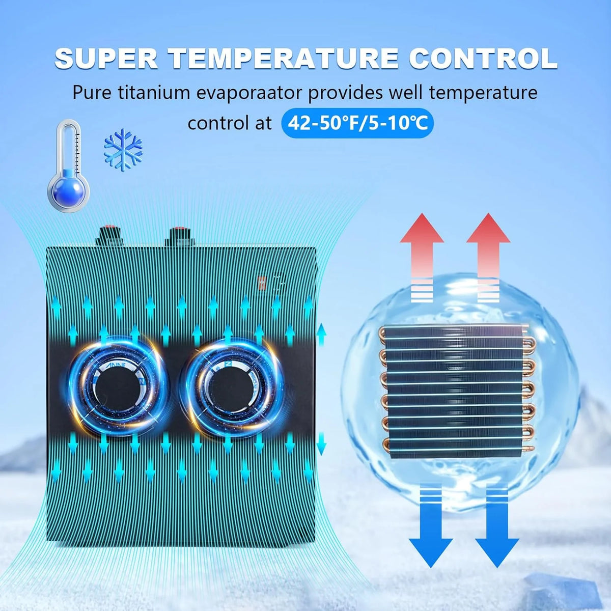 Ice Bath Water Chiller for Cold Plunge Tubs. 1/3 HP Upgraded Ice Bath Chiller with External Filter Water Pump. Ideal for Cold Plunge Recovery Ice Bath Tubs Home Use 110V Cooling Chiller