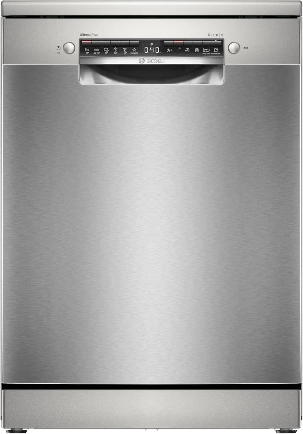 Bosch - Lavavajillas Libre Instalación. 60 cm. Serie 4. Home Connect. Motor EcoSilence. Acero. SMS4EMI06E