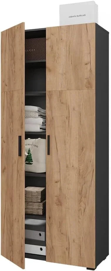 Vicco Armario Universal Ingo. Antracita/Roble Dorado. 80 x 183.8 cm