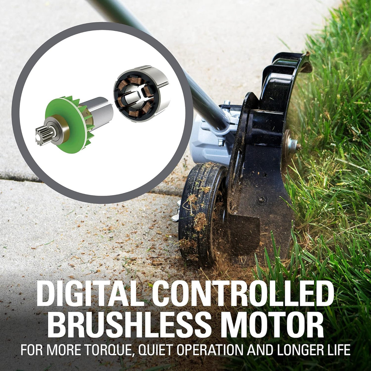 80V 8 inch Brushless Edger. Battery Not Included ED80L00
