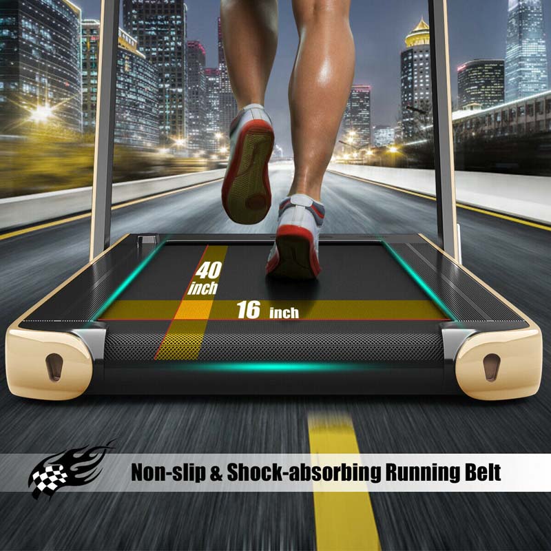 2-in-1 Folding Electric Treadmill. 2.25 HP. Under-Desk. with Dual Display and Smart App Control