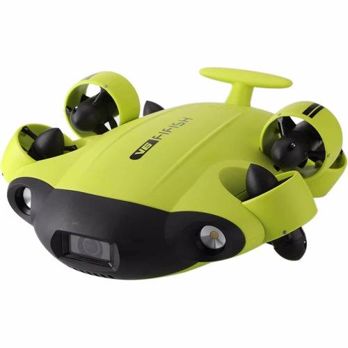 4K UHD Underwater Drone with 328-Ft. Depth. Wide-Angle Lens. 6 Thrusters and 4.000-Lumen Lights