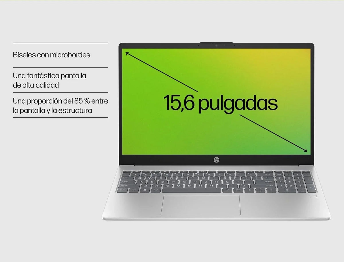 HP 15-fd0163ns- Ordenador portátil de 15.6 Full HD (Intel Core i5-1334U. 16GB RAM. 512GB SSD. Intel Iris Xe Graphics. Windows 11) Silver - Teclado