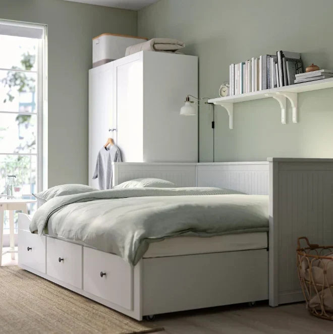 HEMNES Cama día con 3 cajones Gris. 80x200 cm