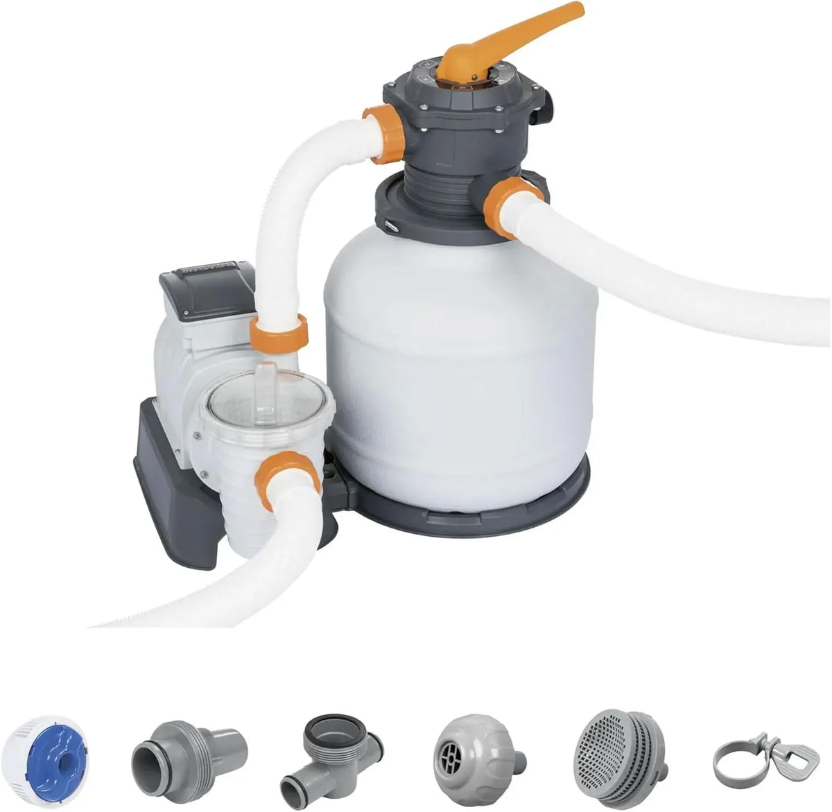 2.200 GPH Sand Filter Pump for Above Ground Pools. High Flow Swimming Pool Filtration System