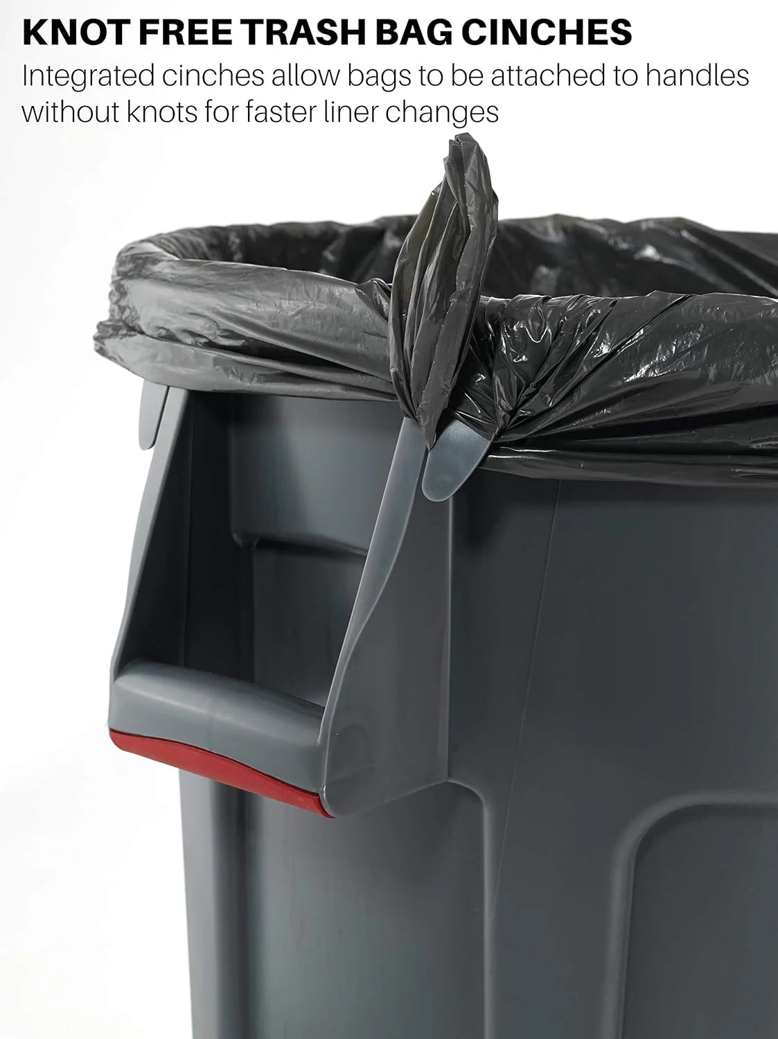 Heavy-duty round trash can / dumpster. 20-gallon capacity. white. suitable for outdoor garbage containers in places such as garden workers / construction workers / restaurants / backyards / offices / warehouses. 6 pieces per set.