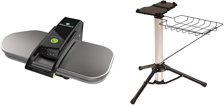 Digital steam press. featuring multiple fabric setting functions and steam impact function. made of stainless steel / black.