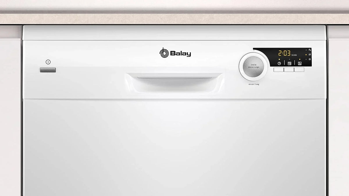 Balay - Lavavajillas de libre instalación. 60 cm. 12 servicios. Auto Diario. Pausa+Carga. ExtraSilencio. Blanco. 3VS506BP