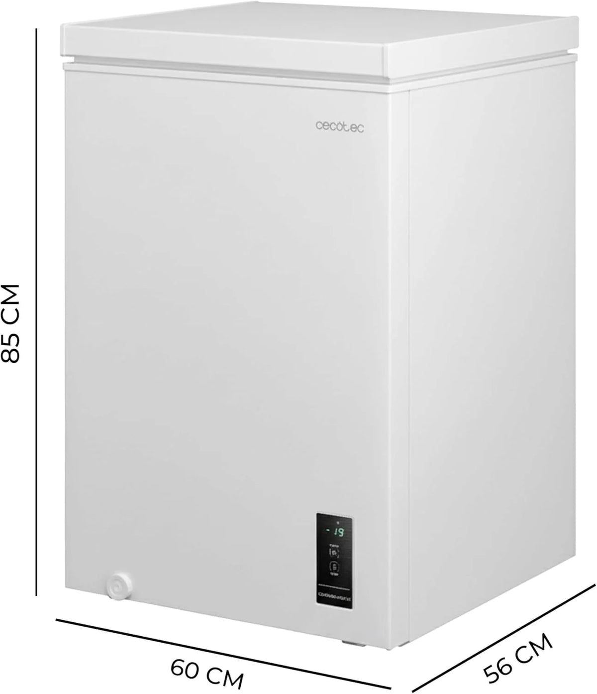 Cecotec Congelador Horizontal 143L Bolero CoolMarket Chest 143P White E. Cesta con Asas. Control Electrónico LED. UltraContact D-Cool. Dual Function.