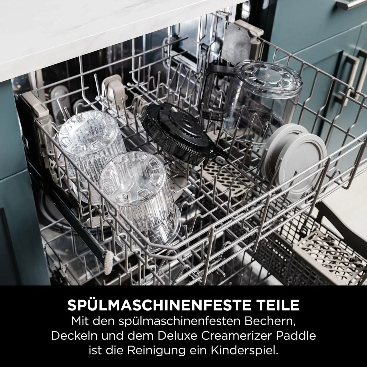 Ninja CREAMi Deluxe Eis-und Eisgetränkmaschine mit 2 Bechern. 10 Funktionen. macht Eiscreme. Gelato. Sorbet. Frozen Yoghurt. Milchshakes. Slushi &