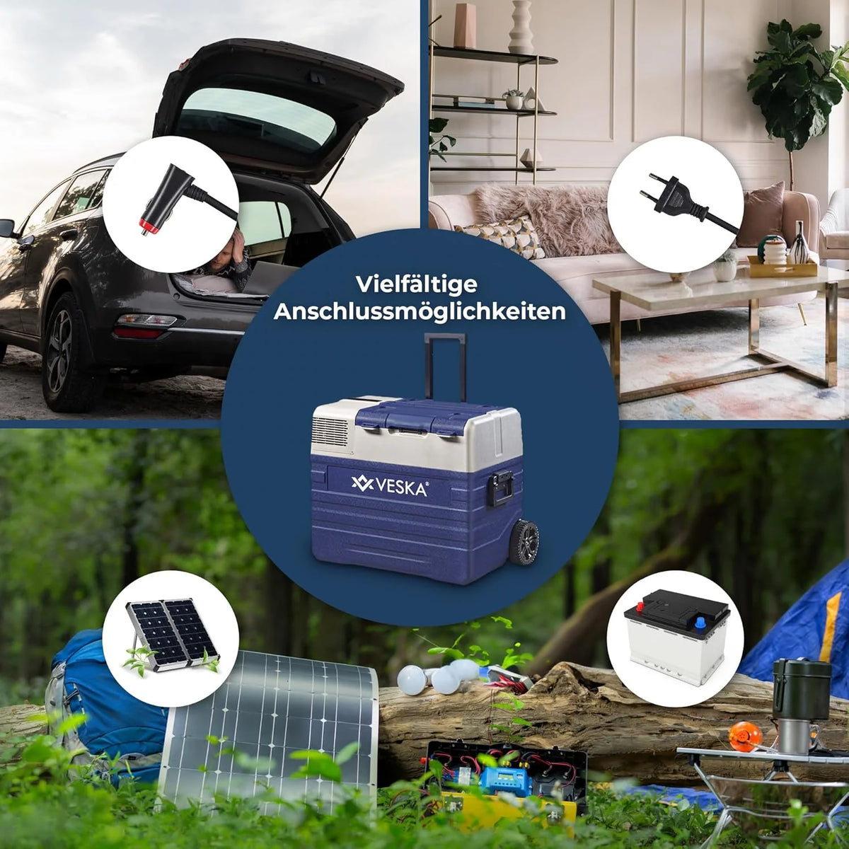 Kompressor Kühlbox elektrisch. Gefriertruhe mit APP-Steuerung. USB-Anschluss. 12/24V. 230V. Räder. transportabler Kühlschrank. Kühltruhe. Gefrierbox