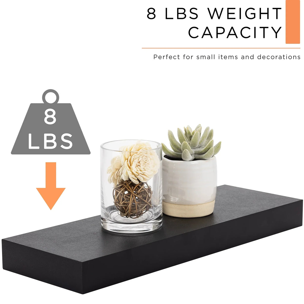 16 Inch Floating Wall Shelves. 3 Pack Farmhouse Hanging Display and Storage Shelves