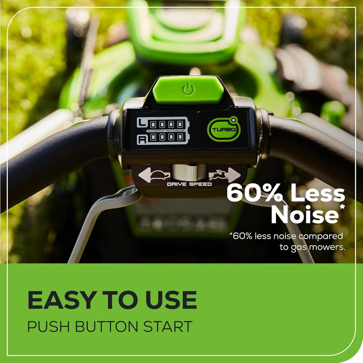 60V 21 Cordless (Self-Propelled) Lawn Mower . 2 x 4.0Ah Batteries and Dual Port Rapid Charger